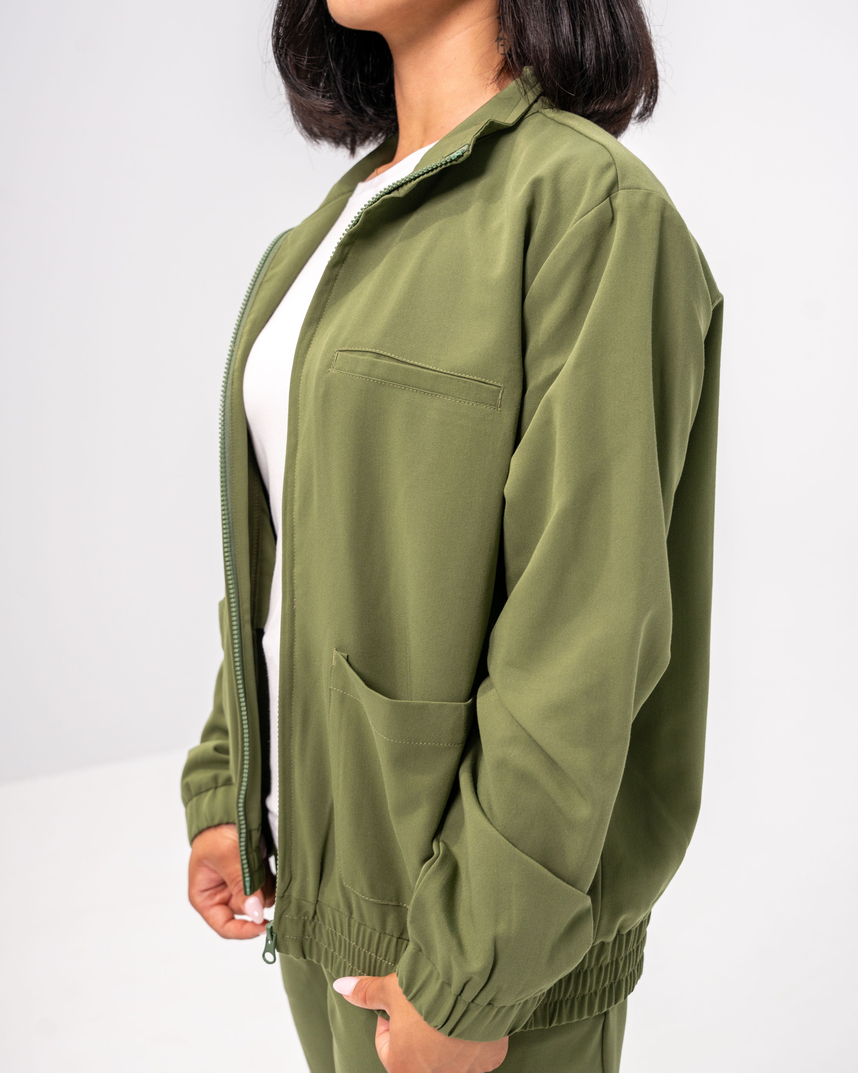 Thalia Scrub Jacket - Mossy Green