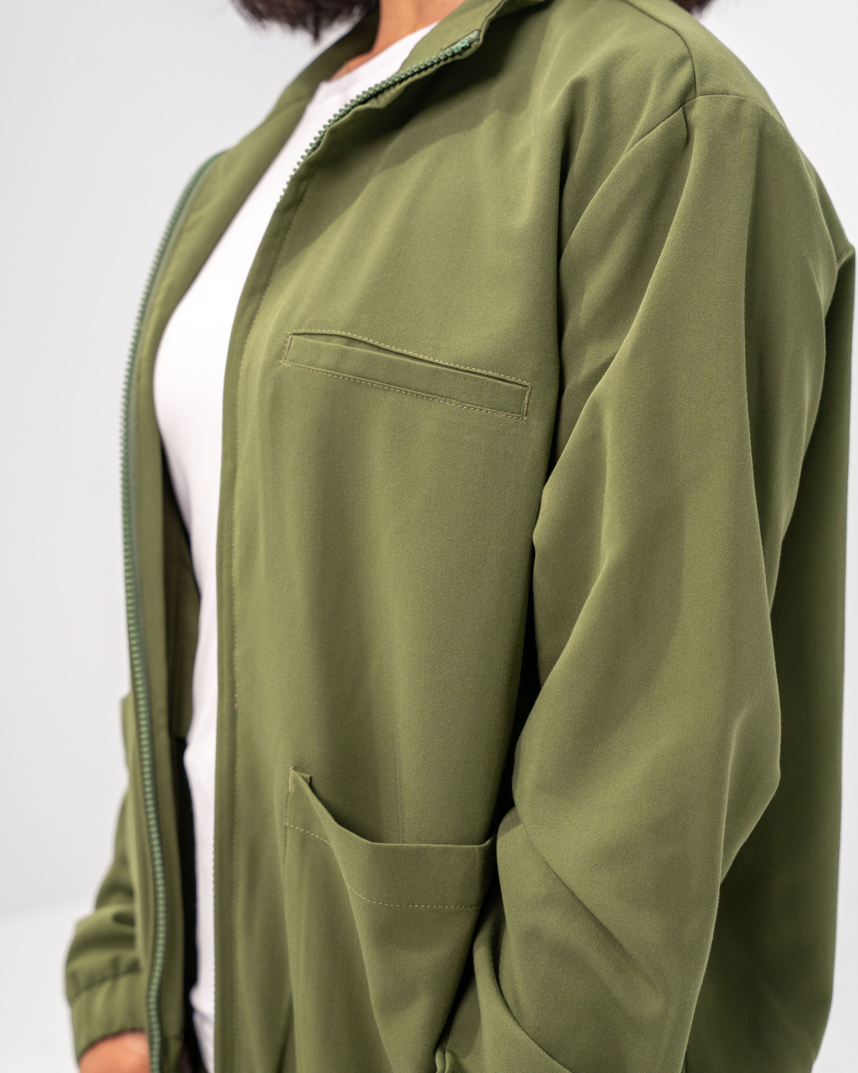 Thalia Scrub Jacket - Mossy Green