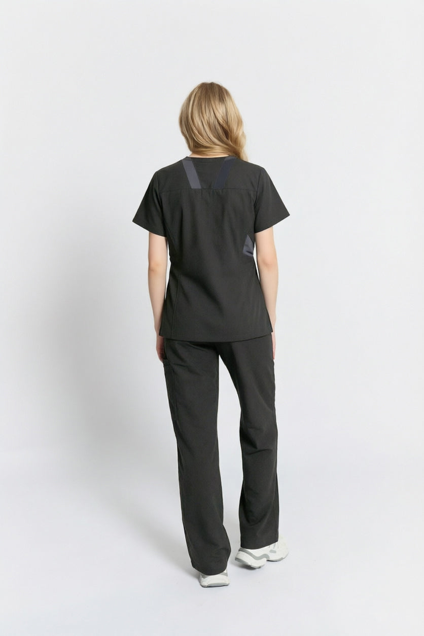 Elizabeth Scrub Top Pewter