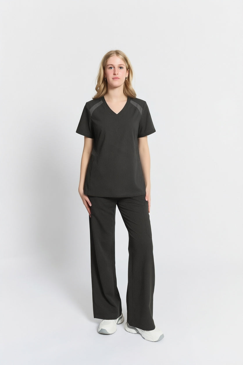 Elizabeth Scrub Top Pewter