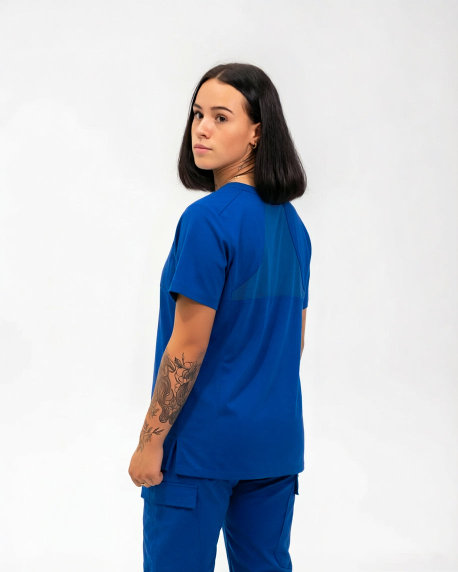 Helen Scrub Top Royal Blue