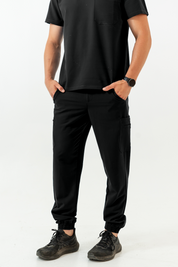 Kian Jogger Scrub Pants - Black - the botox course