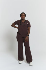 Olivia Scrub Top - Espresso