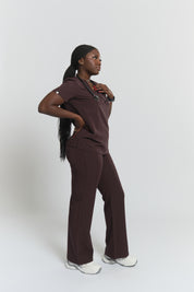 Olivia Scrub Top - Espresso