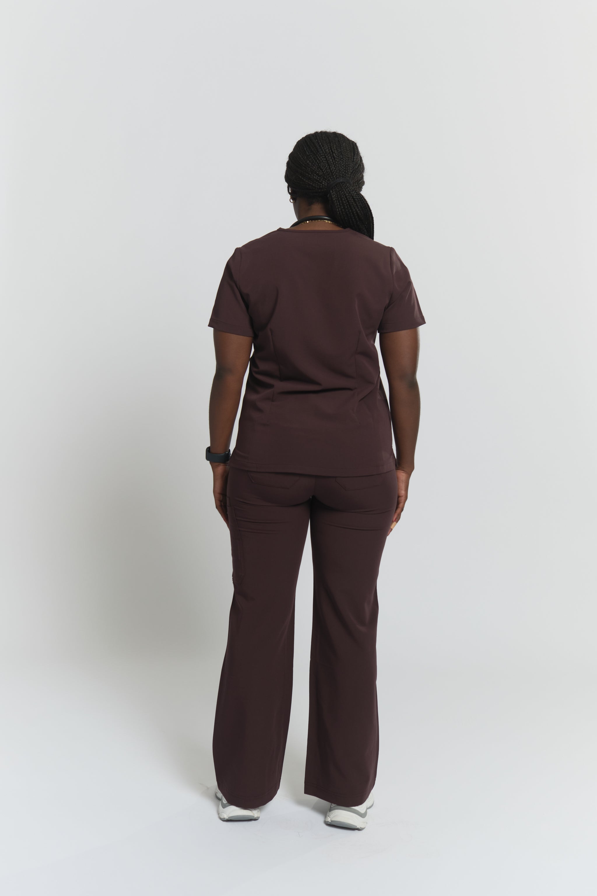 Olivia Scrub Top - Espresso