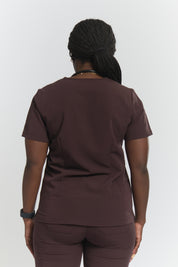 Olivia Scrub Top - Espresso