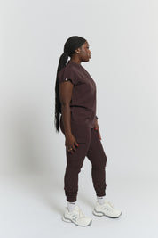 Ophelia Cap Sleeve Scrub Top - Espresso