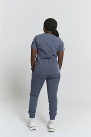 Olivia Scrub Top - Stormy Grey