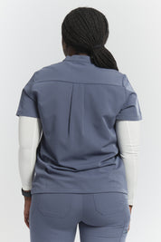 Gloria Scrub Top - Stormy Grey