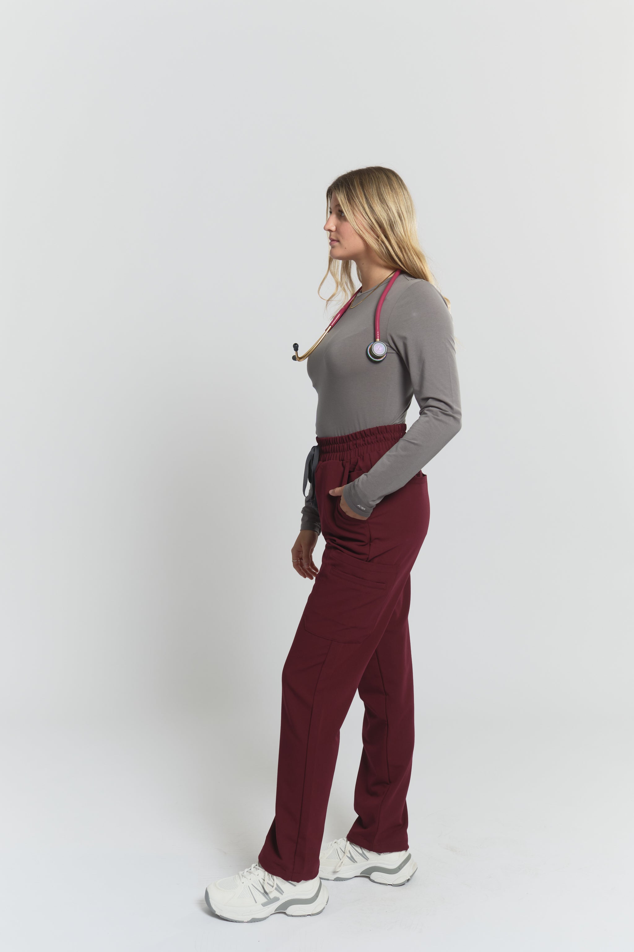 Amelia Longsleeve Underscrub - Grey - SILVADUR & Cooling Tech