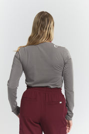 Amelia Longsleeve Underscrub - Grey - SILVADUR & Cooling Tech