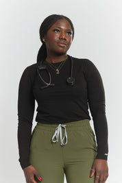 Amelia Longsleeve Underscrub - Black - SILVADUR & Cooling Tech