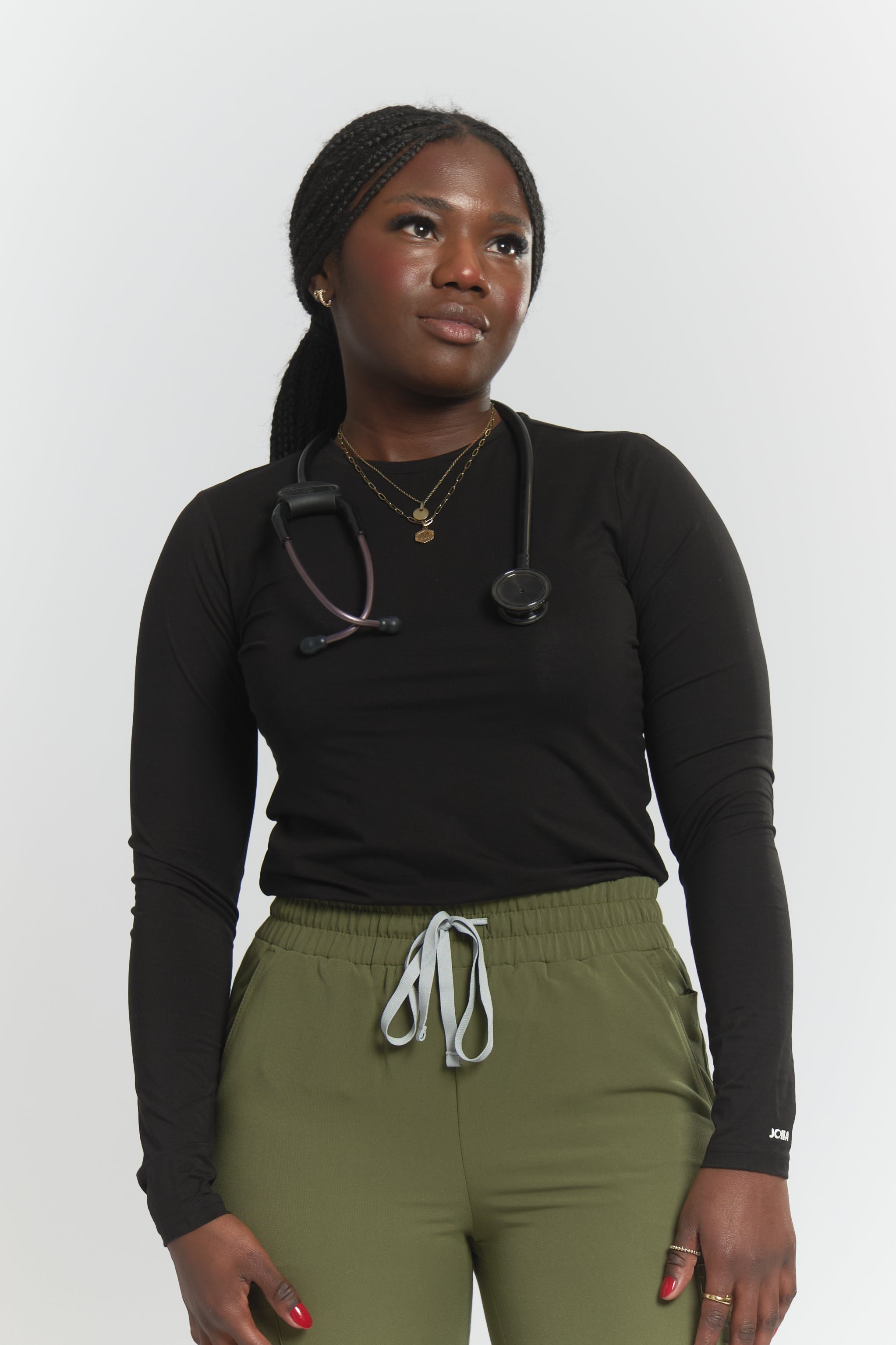 Amelia Longsleeve Underscrub - Black - SILVADUR & Cooling Tech