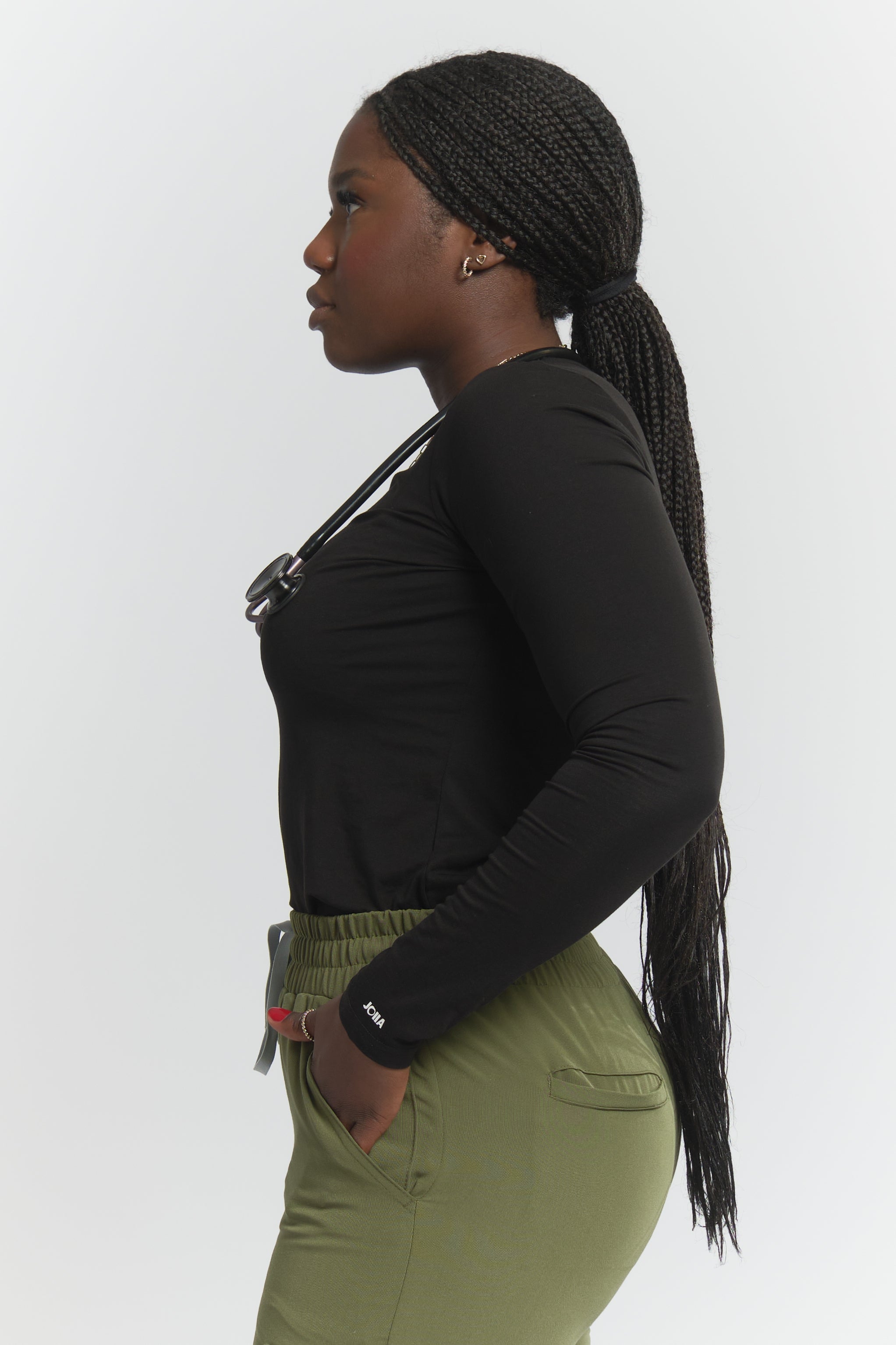Amelia Longsleeve Underscrub - Black - SILVADUR & Cooling Tech