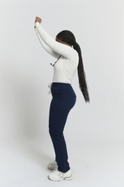 Lulu Straight Leg Scrub Pants - Navy