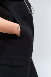 Gloria Scrub Top - Black