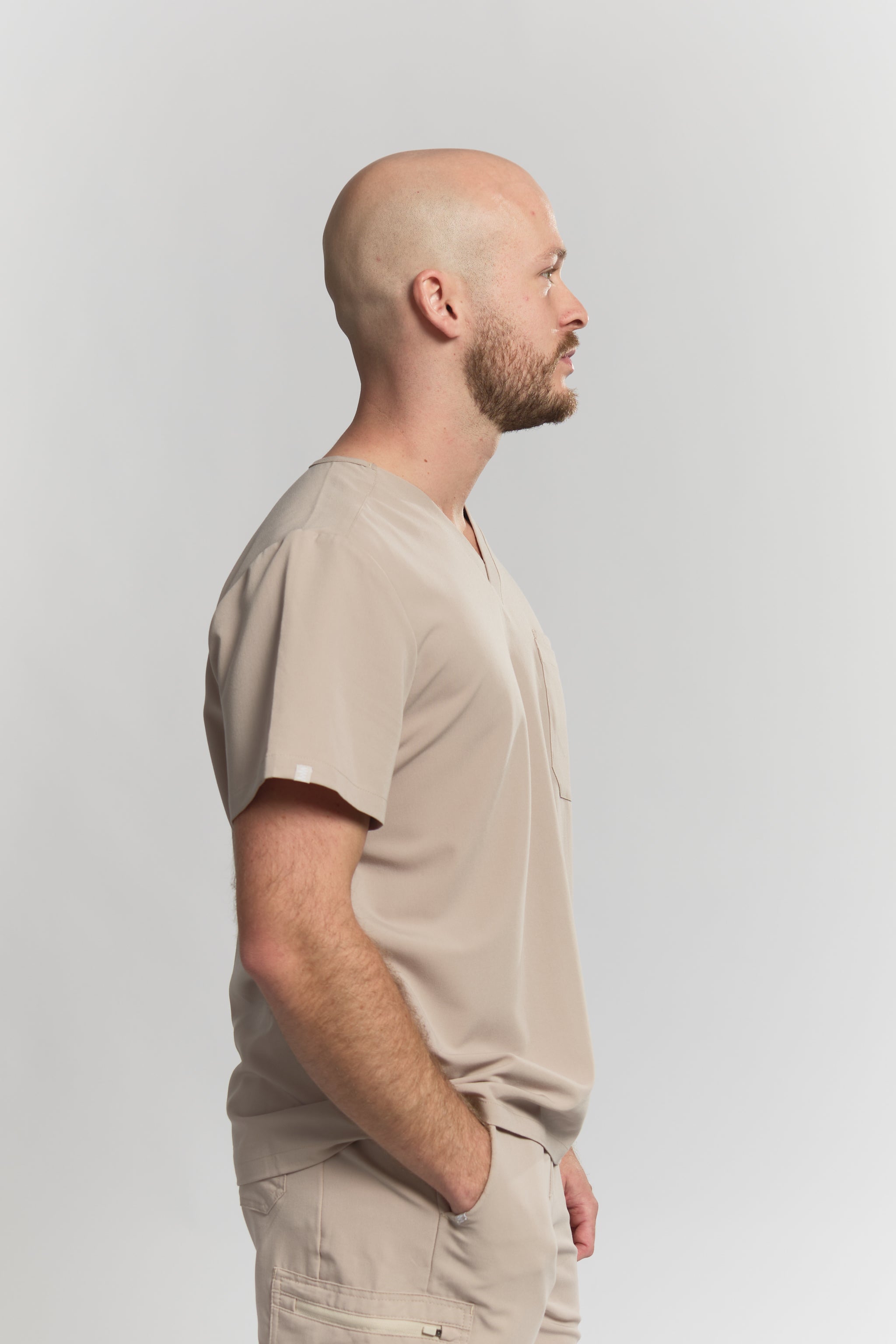 Liam Scrub Top - Sandstone