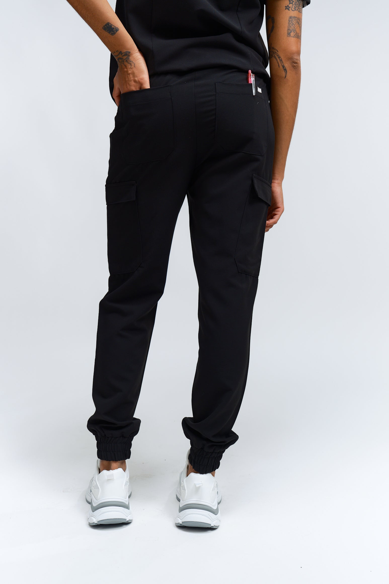 Lydia Jogger Scrub Pants - Black