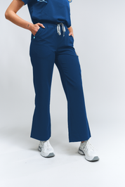 ACE Wide Leg Scrub Pants - Abyss Blue