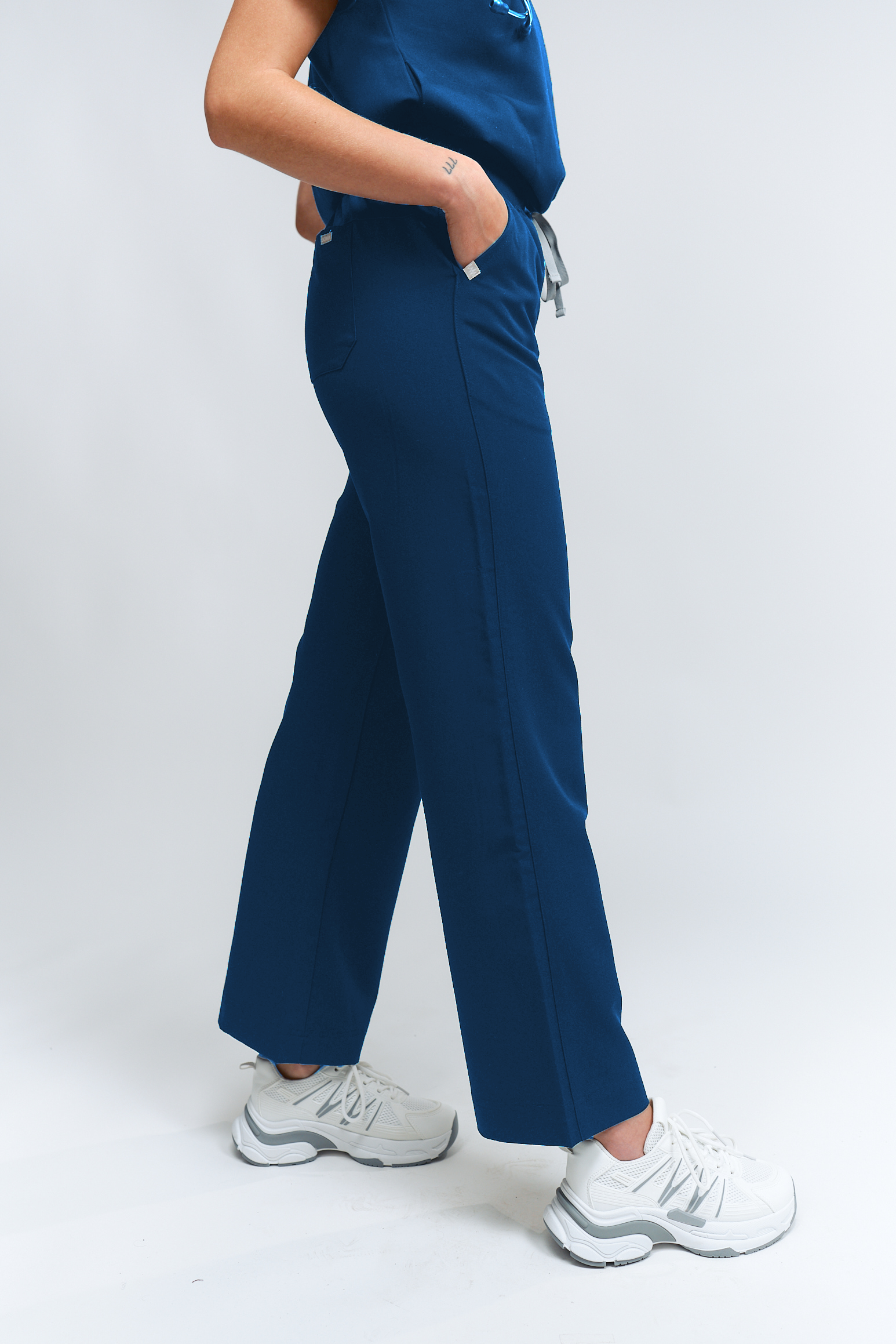 ACE Wide Leg Scrub Pants - Abyss Blue