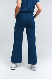 ACE Wide Leg Scrub Pants - Abyss Blue