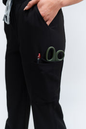 ACE Wide Leg Scrub Pants - Black