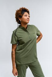 Gloria Scrub Top - Mossy Green