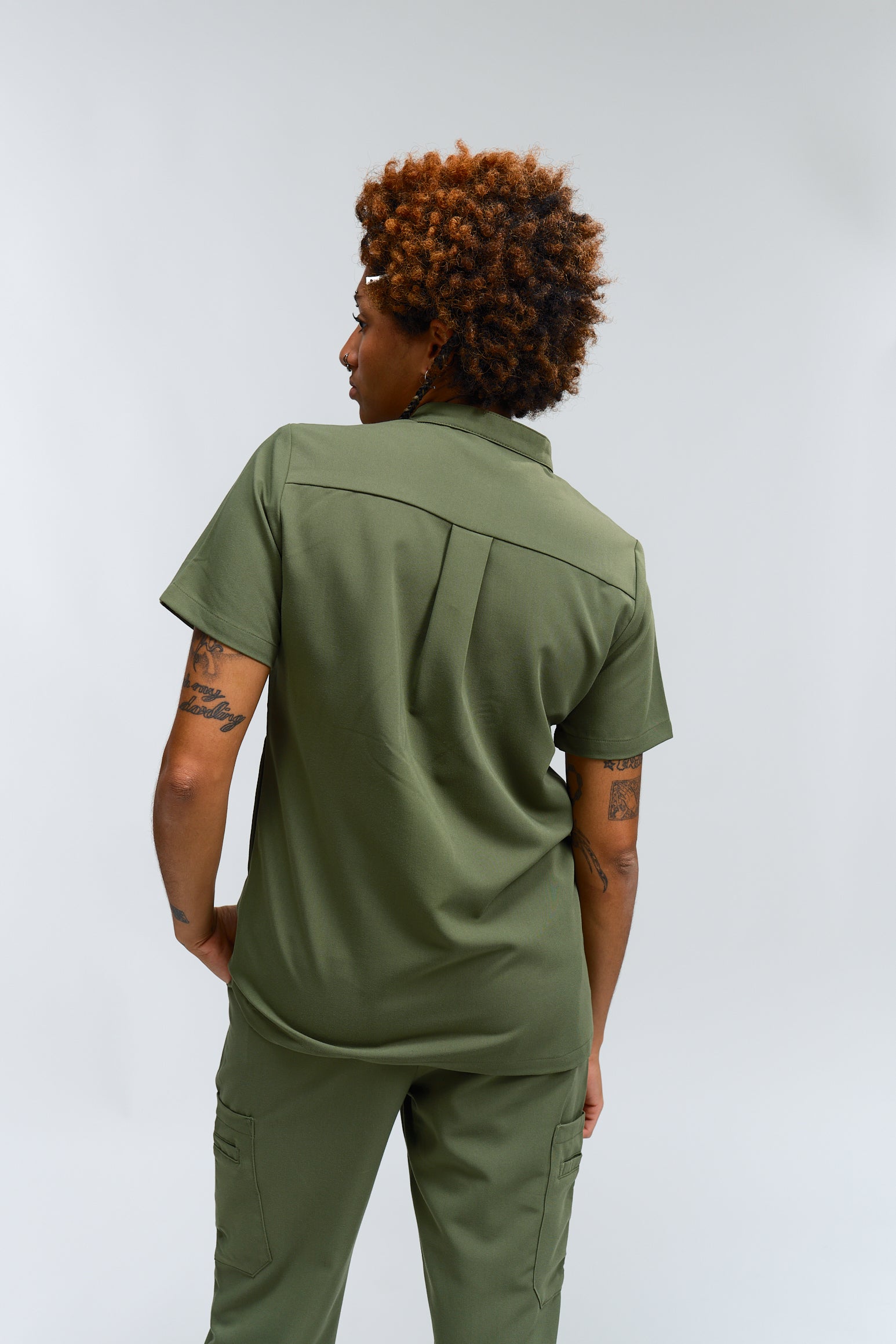 Gloria Scrub Top - Mossy Green