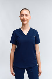 Olivia Scrub Top - Navy