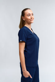 Olivia Scrub Top - Navy