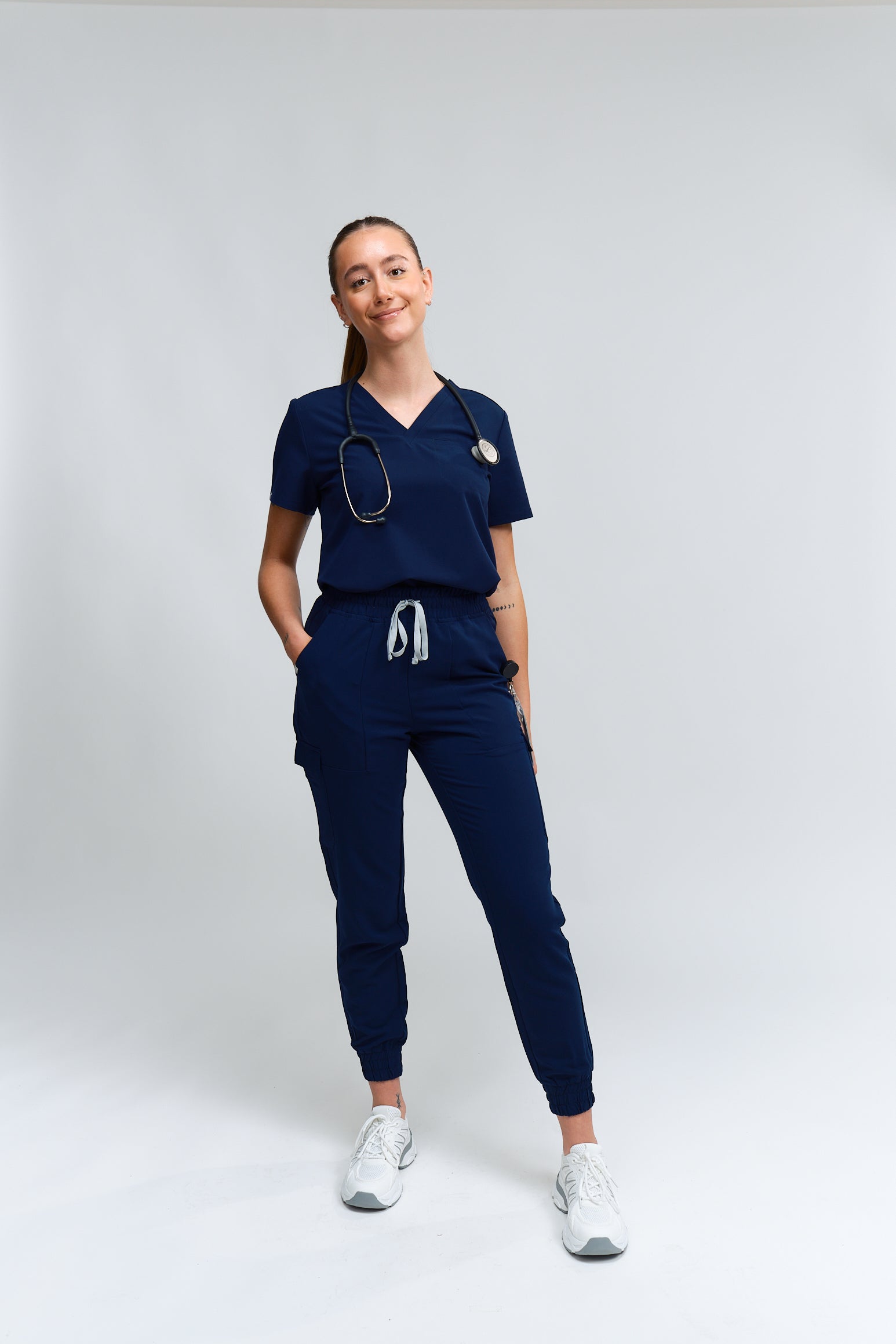 Lydia Jogger Scrub Pants - Navy