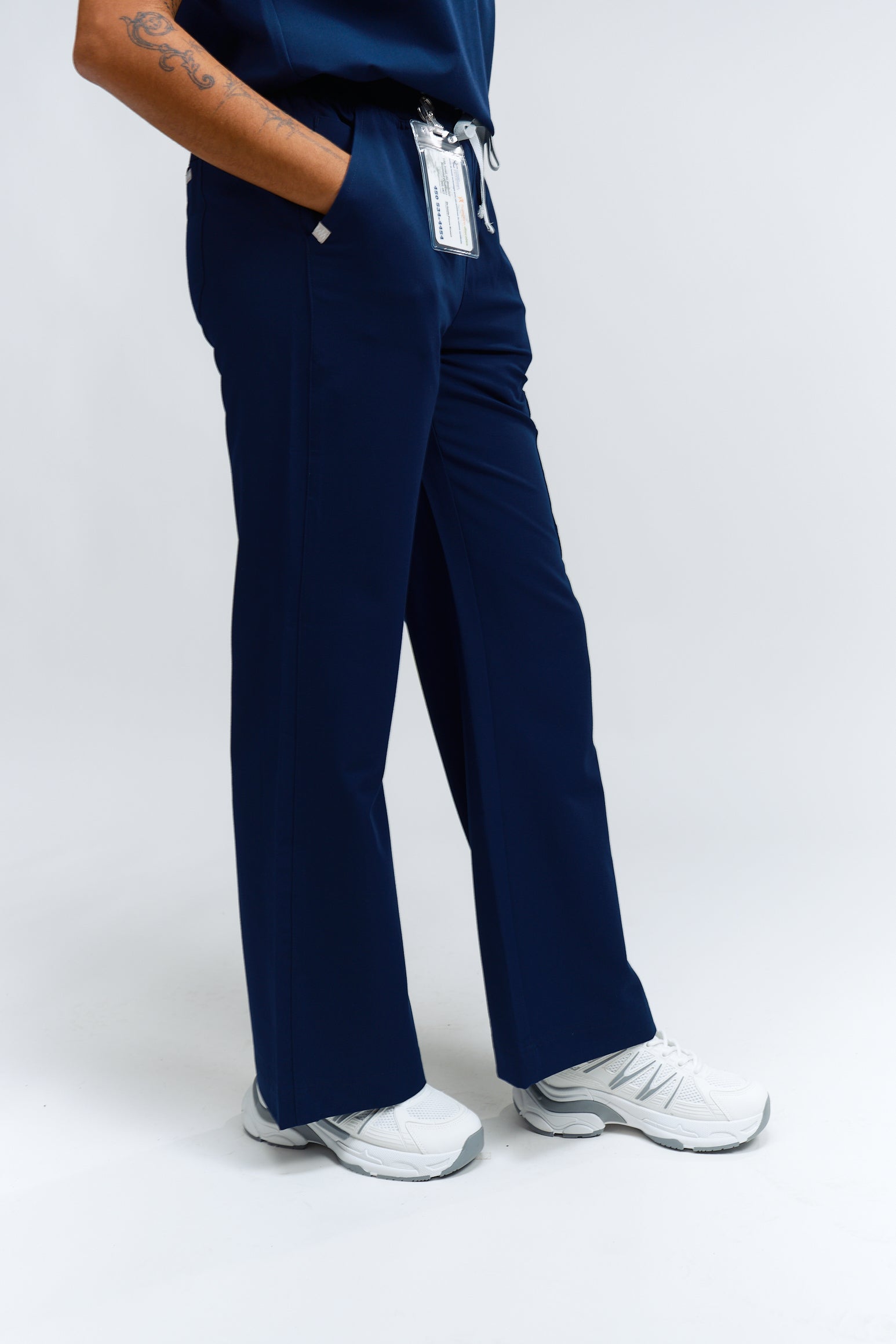 ACE Wide Leg Scrub Pants - Navy