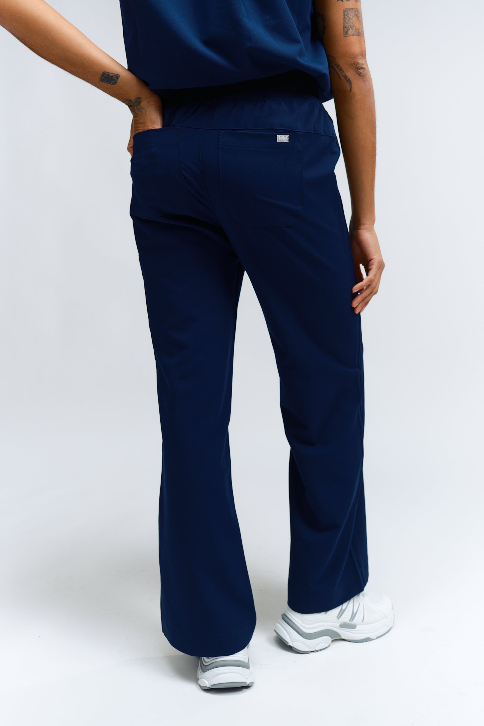 ACE Wide Leg Scrub Pants - Navy