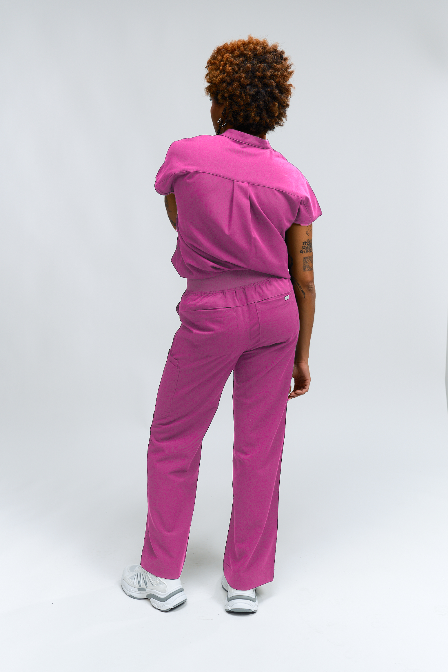 ACE Wide Leg Scrub Pants - Fuchsia
