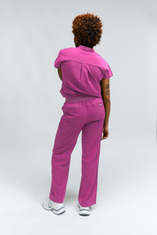 ACE Wide Leg Scrub Pants - Fuchsia