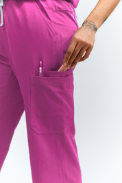 ACE Wide Leg Scrub Pants - Fuchsia
