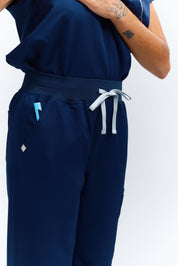 ACE Wide Leg Scrub Pants - Navy