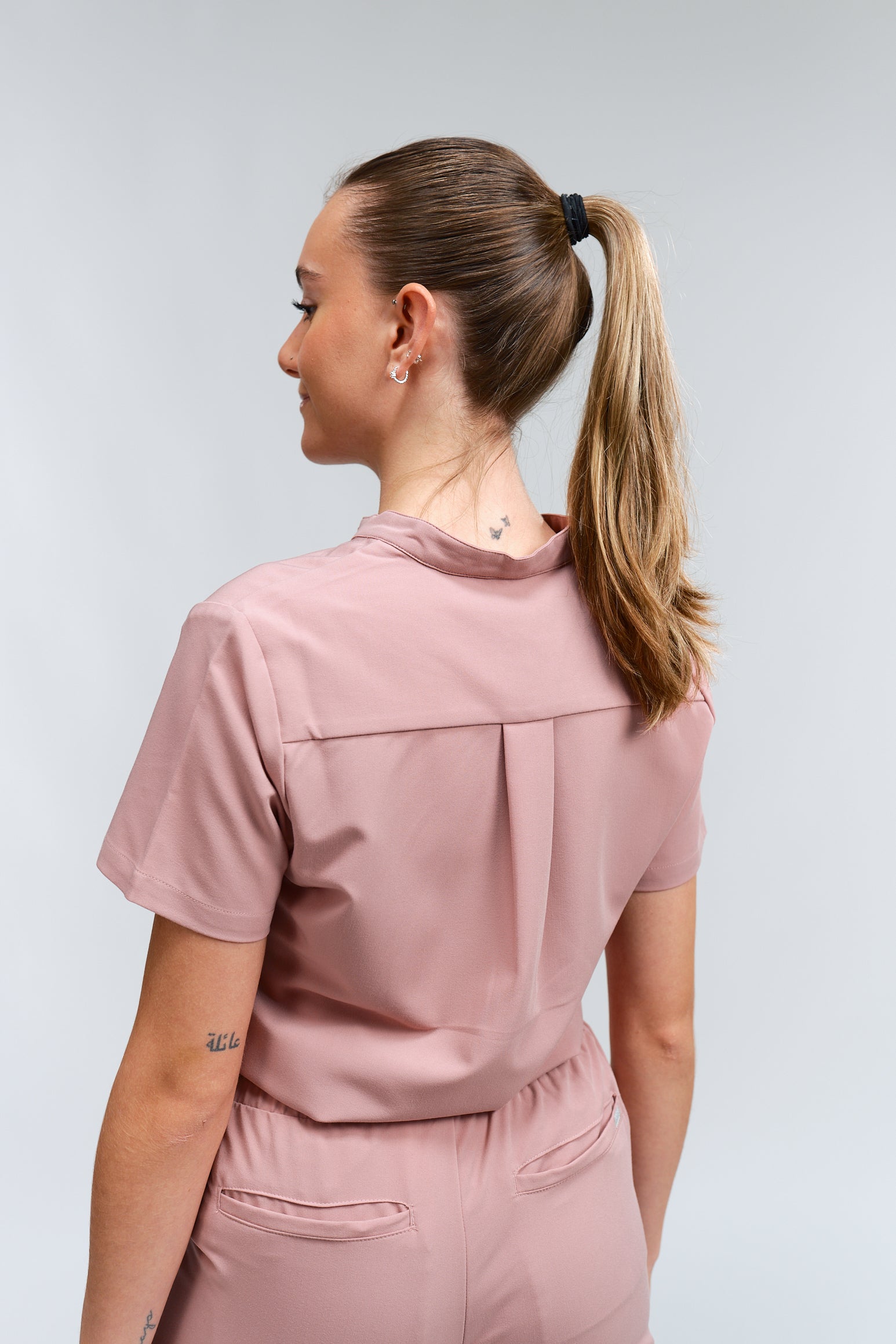 Gloria Scrub Top - Rosewood