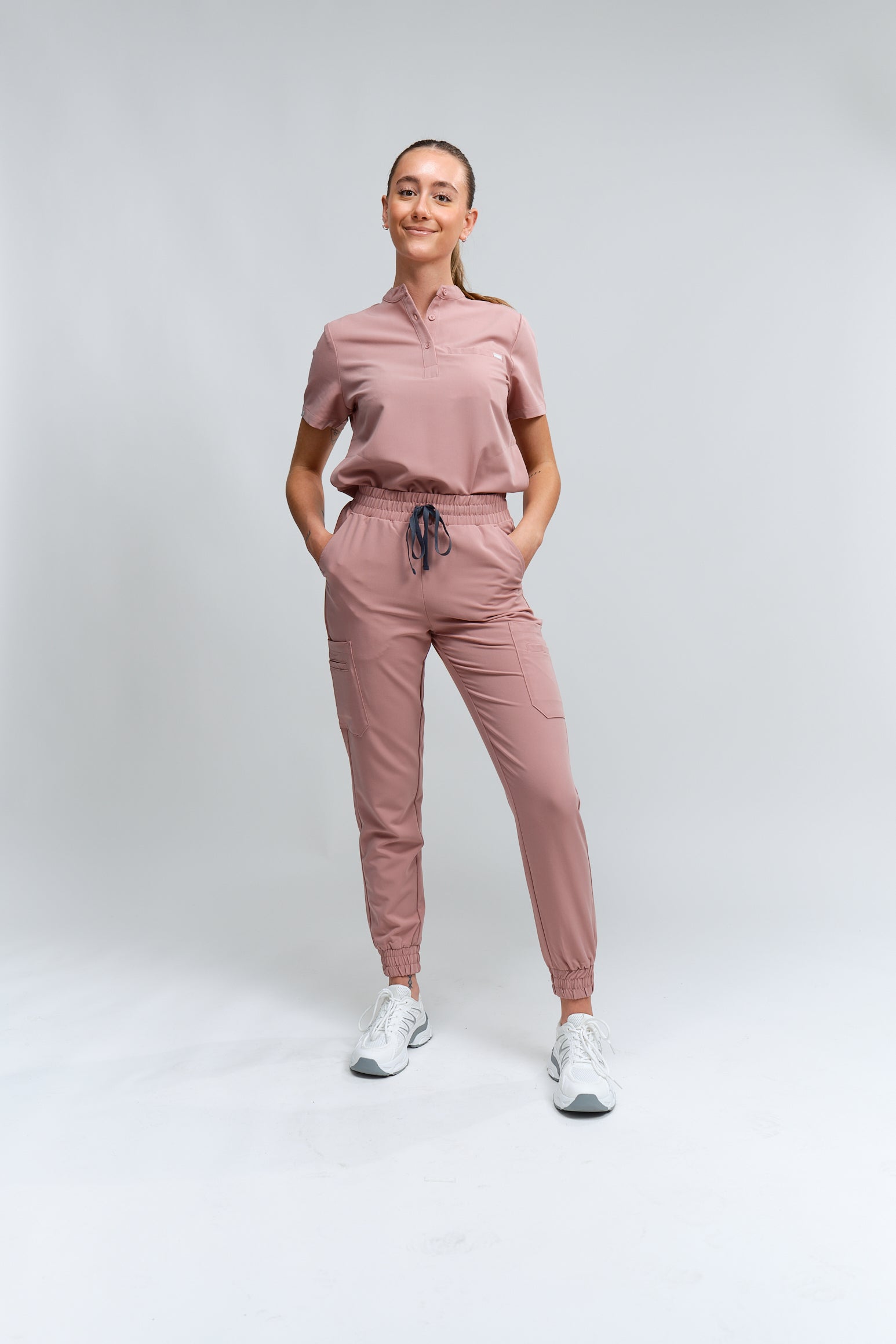 Anastasia Jogger Scrub Pants - Rosewood