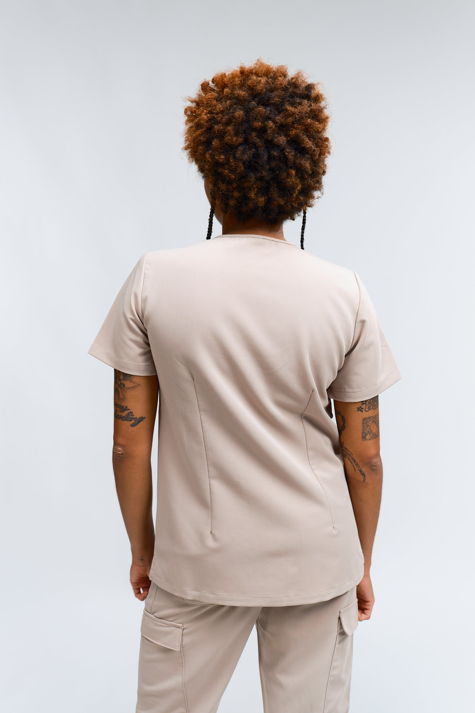 Olivia Scrub Top - Sandstone