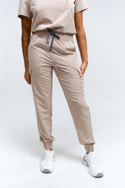 Lydia Jogger Scrub Pants - Sandstone