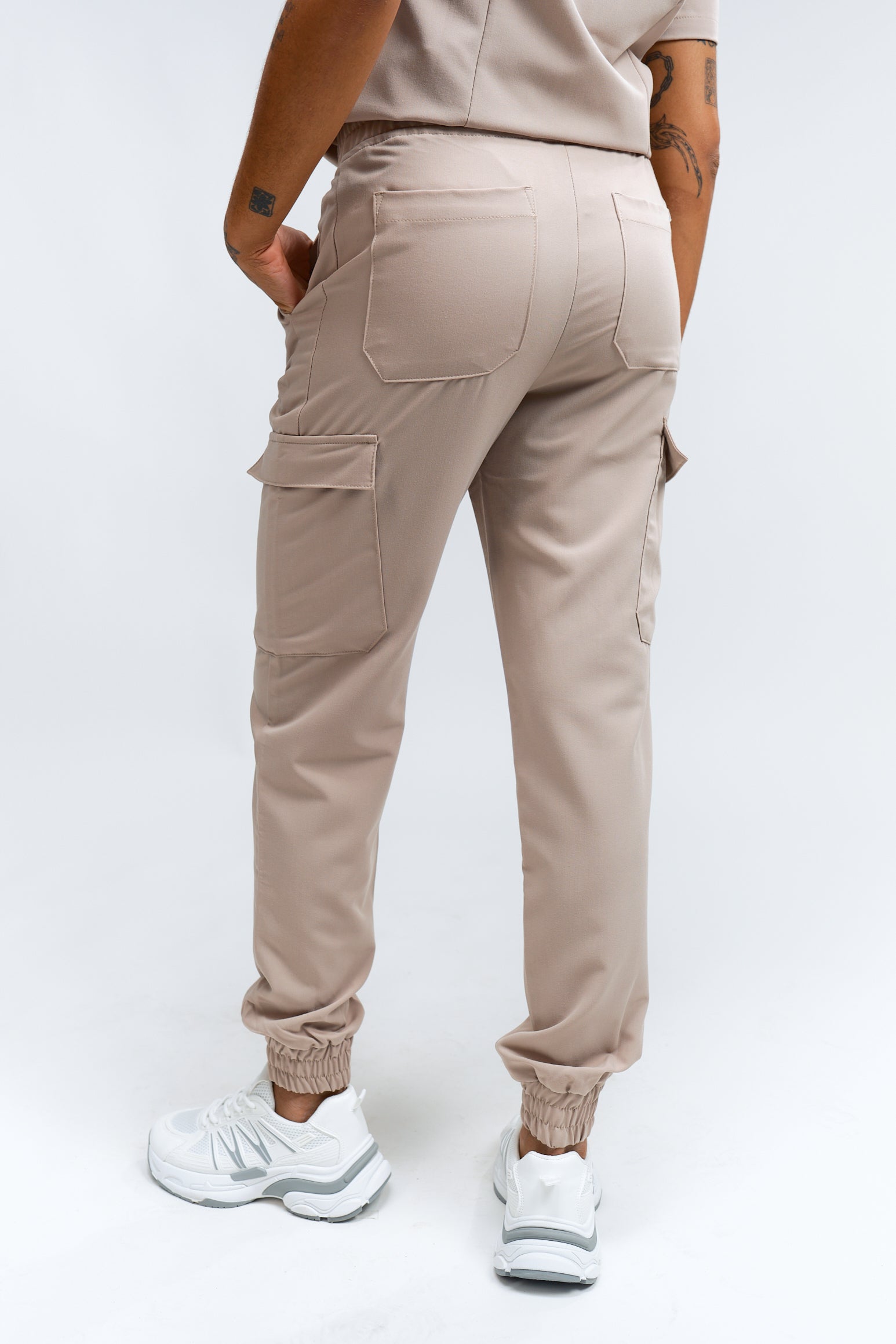 Lydia Jogger Scrub Pants - Sandstone