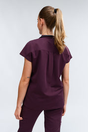 Ophelia Cap Sleeve Scrub Top - Royal Purple