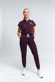 Ophelia Cap Sleeve Scrub Top - Royal Purple