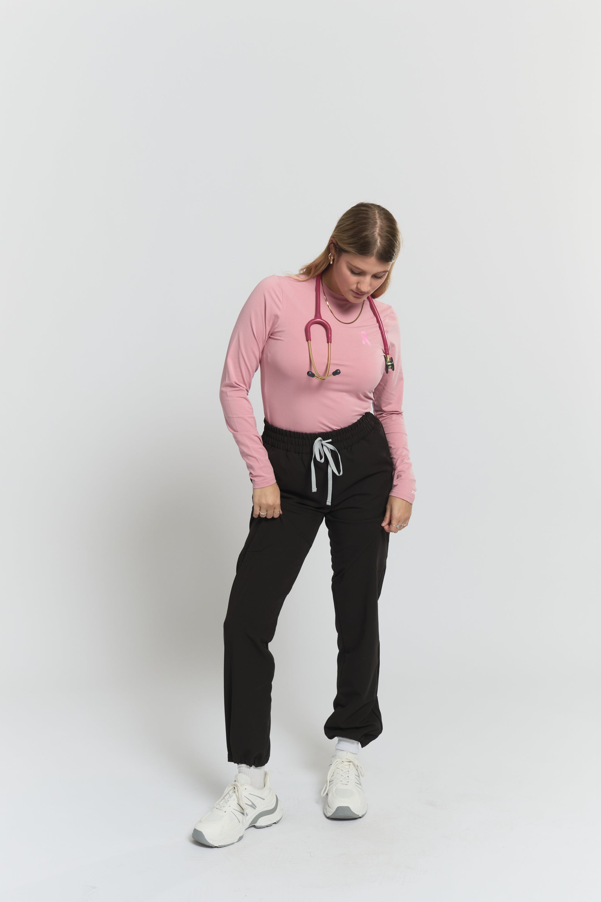 Lulu Straight Leg Scrub Pants - Black
