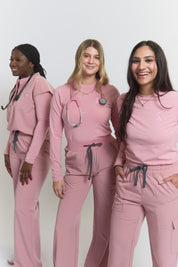 Amelia Longsleeve Underscrub - Rosewood - Breast Cancer Underscrub