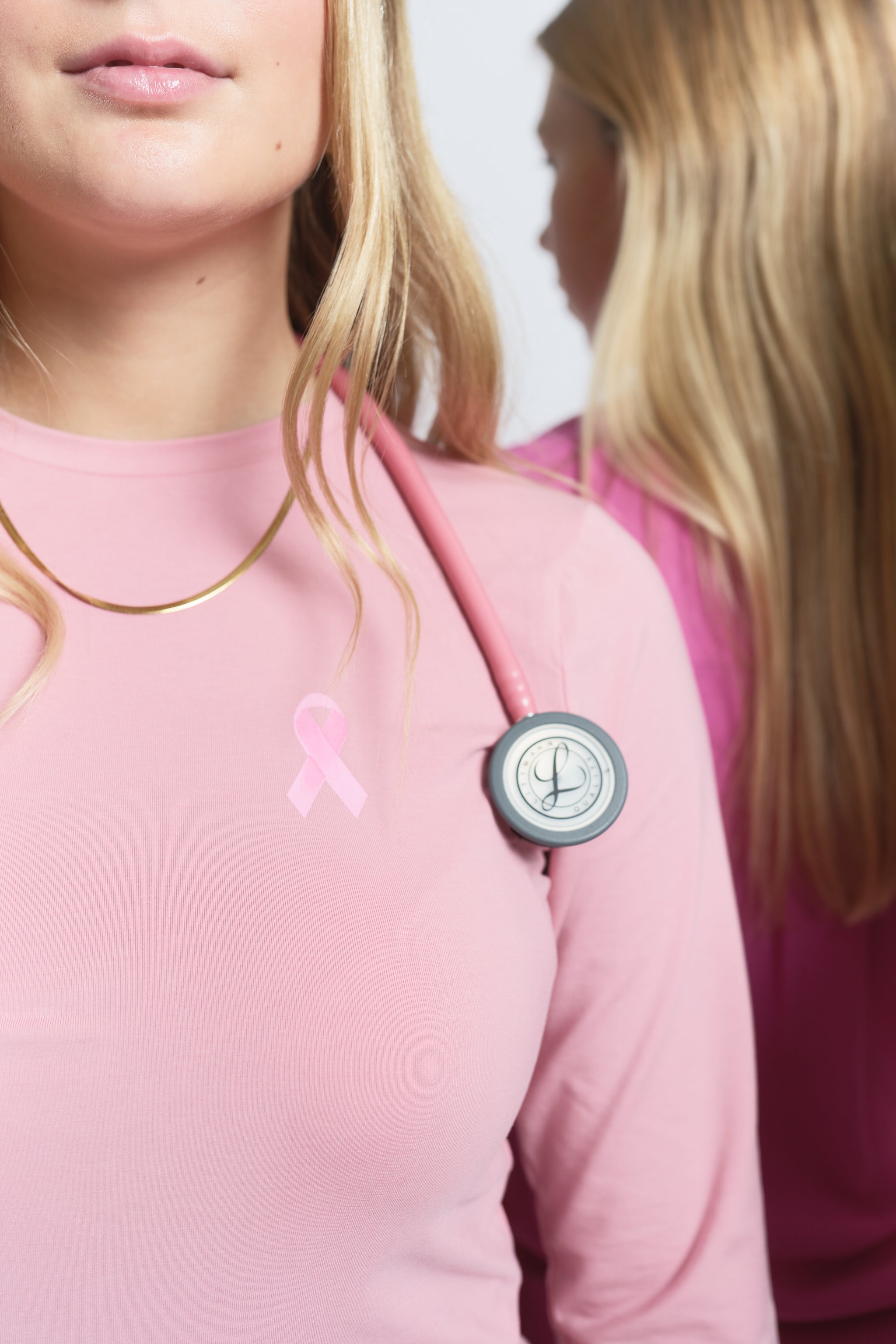 Amelia Longsleeve Underscrub - Rosewood - Breast Cancer Underscrub