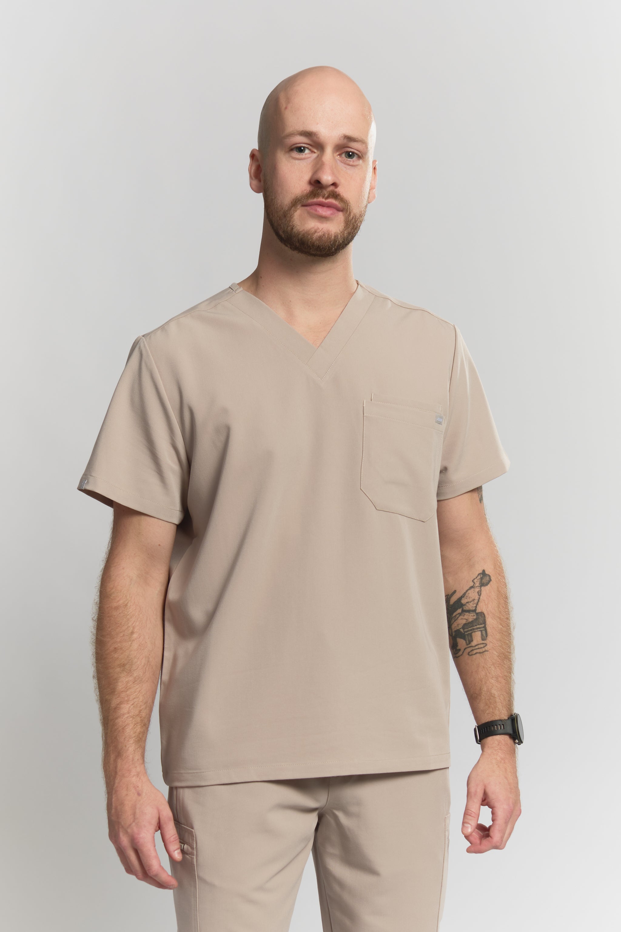 Liam Scrub Top - Sandstone