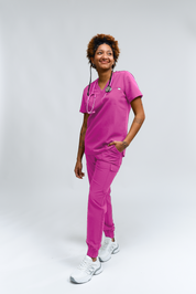 Olivia Scrub Top - Fuchsia