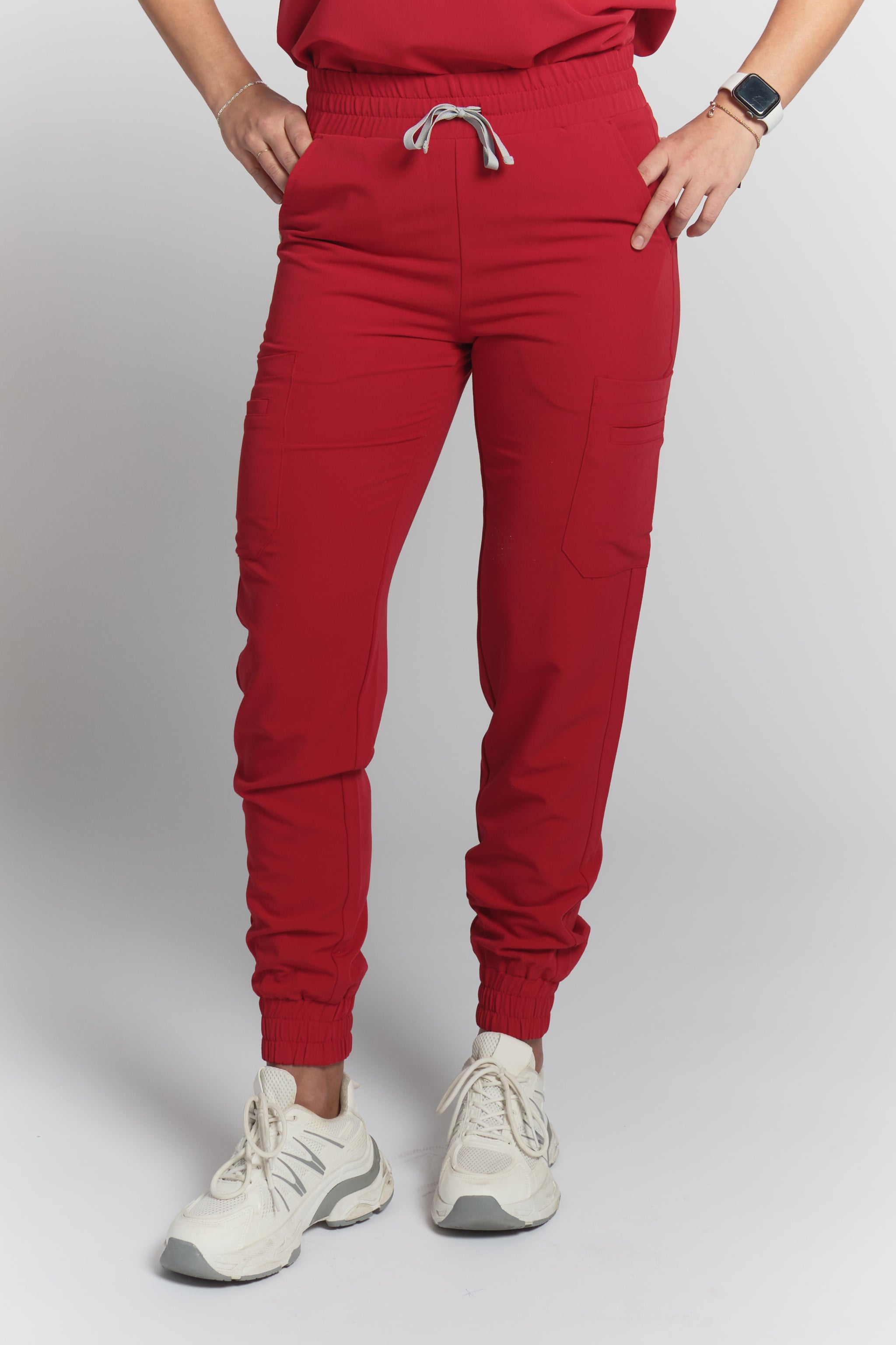 Anastasia Jogger Scrub Pants - Ruby Red